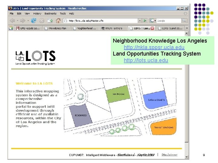 Neighborhood Knowledge Los Angeles http: //nkla. sppsr. ucla. edu Land Opportunities Tracking System http: