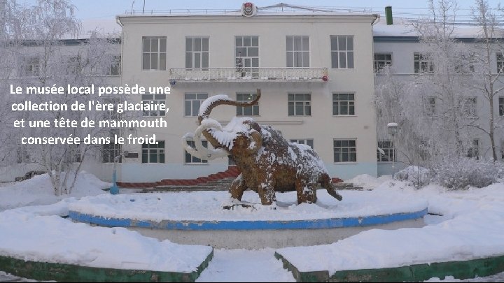 Le musée local possède une collection de l'ère glaciaire, et une tête de mammouth