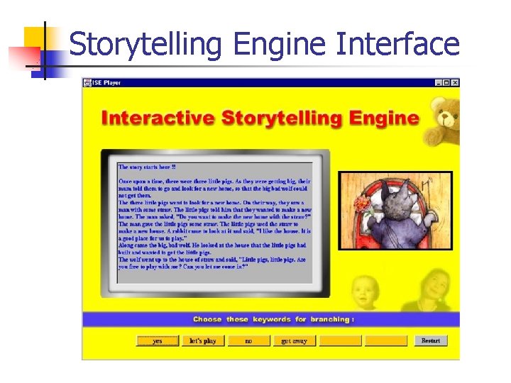 Storytelling Engine Interface 