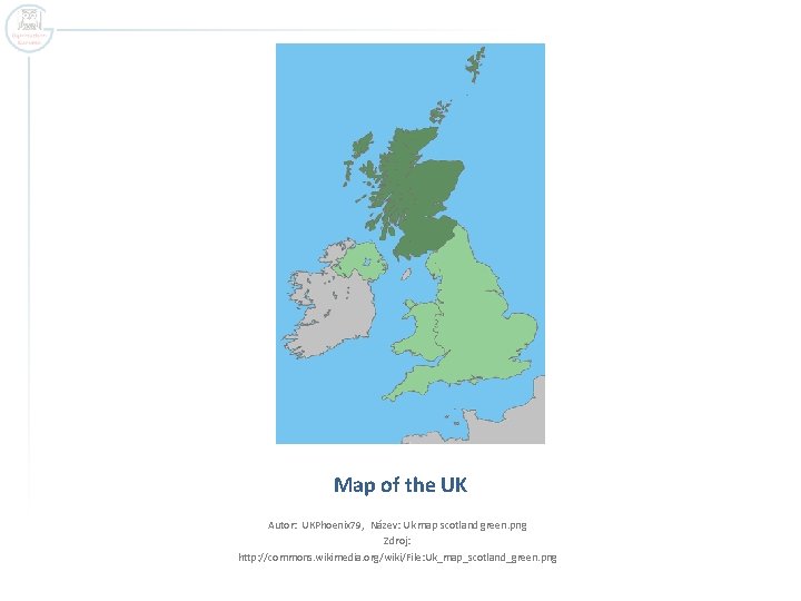 Map of the UK Autor: UKPhoenix 79, Název: Uk map scotland green. png Zdroj: