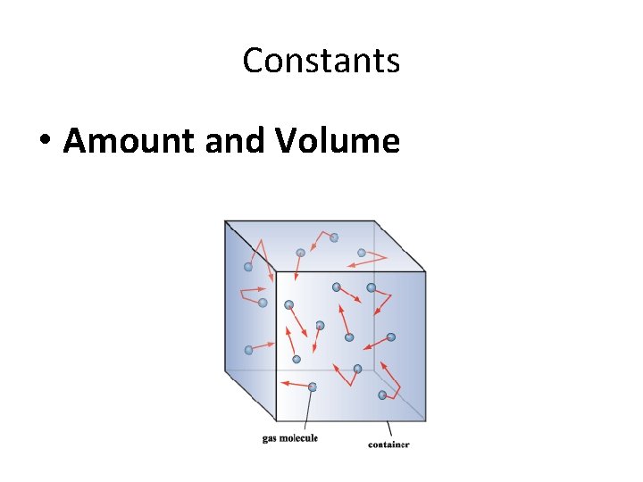 Constants • Amount and Volume 