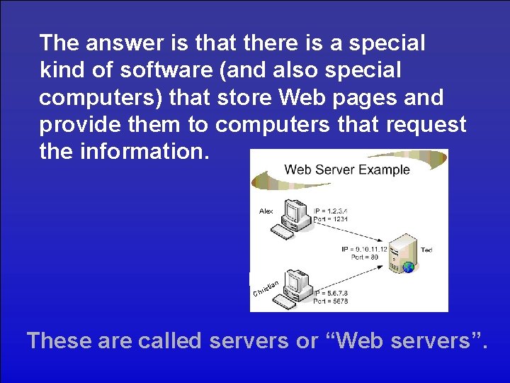 The answer is that there is a special kind of software (and also special