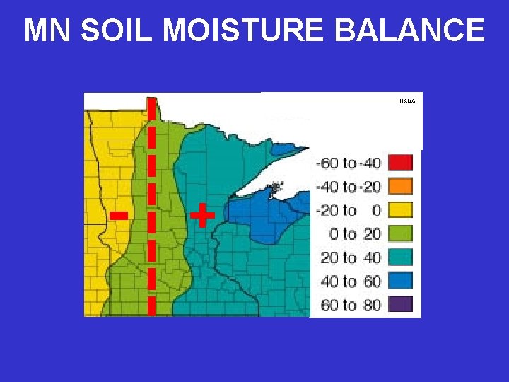 MN SOIL MOISTURE BALANCE USDA - + 