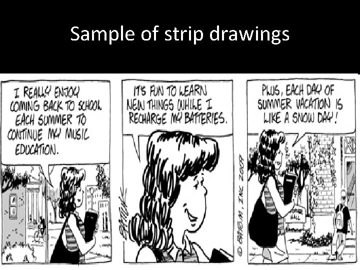 Sample of strip drawings 