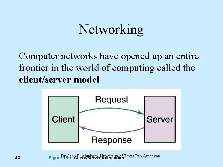 Networking Computer networks have opened up an entire frontier in the world of computing