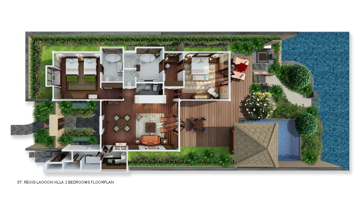 ST. REGIS LAGOON VILLA 2 BEDROOMS FLOORPLAN 