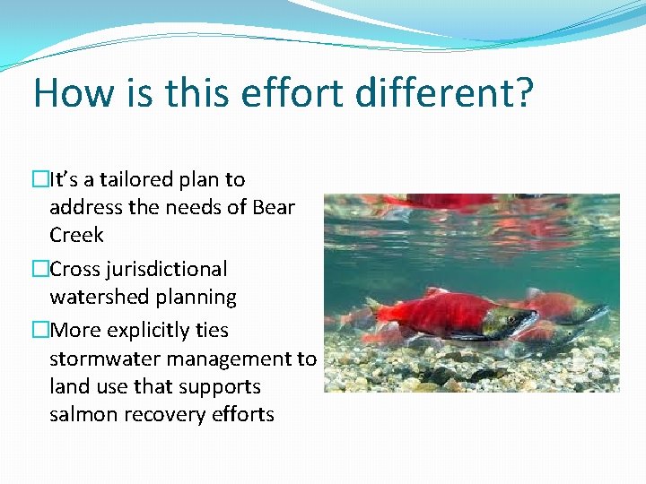How is this effort different? �It’s a tailored plan to address the needs of