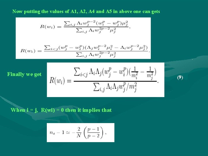 Now putting the values of A 1, A 2, A 4 and A 5