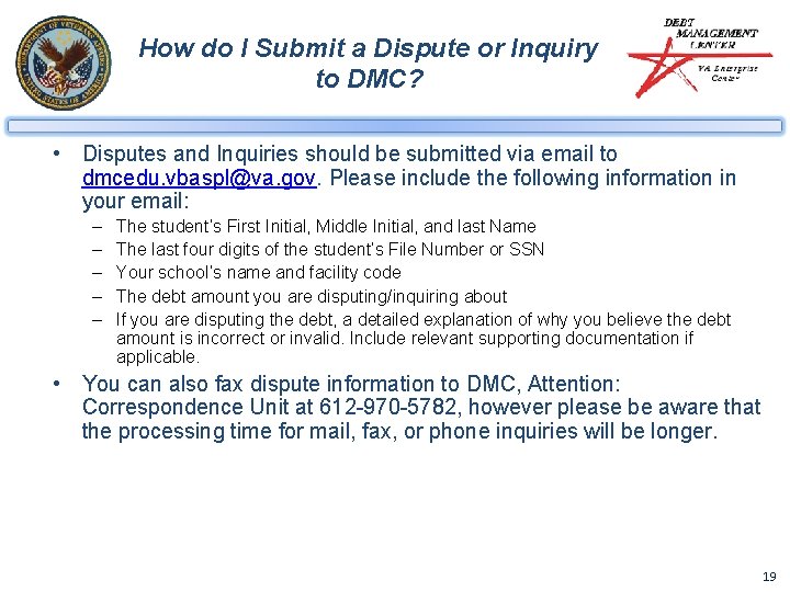 How do I Submit a Dispute or Inquiry to DMC? • Disputes and Inquiries