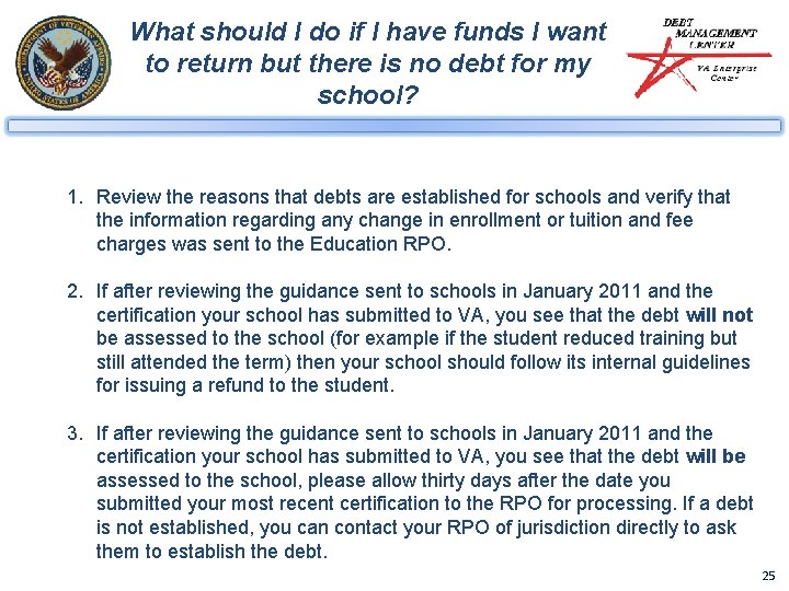 What should I do if I have funds I want to return but there