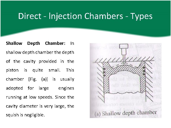 Direct - lnjection Chambers - Types Shallow Depth Chamber: In shallow depth chamber the