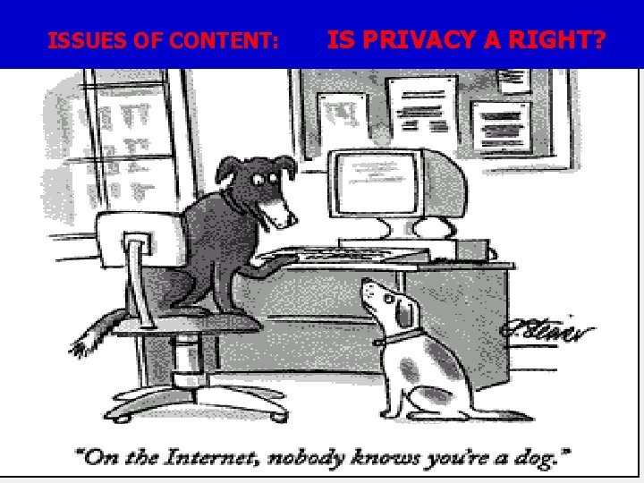 ISSUES OF CONTENT: IS PRIVACY A RIGHT? CONTENT: 44 