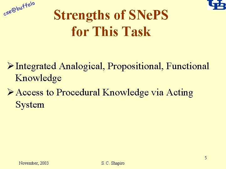 alo f buf @ cse Strengths of SNe. PS for This Task Ø Integrated