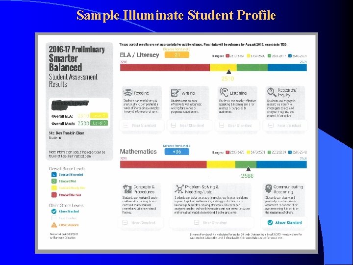 Sample Illuminate Student Profile 