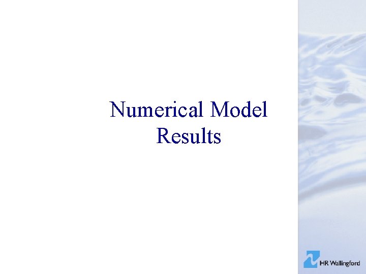 Numerical Model Results 