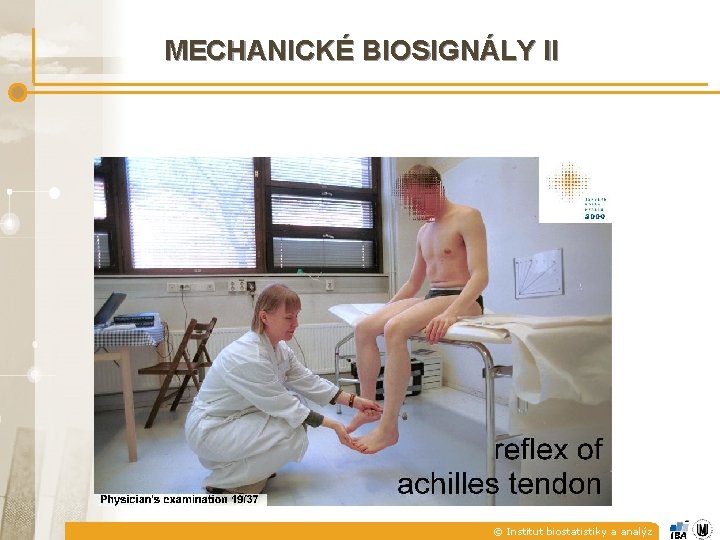 MECHANICKÉ BIOSIGNÁLY II © Institut biostatistiky a analýz 