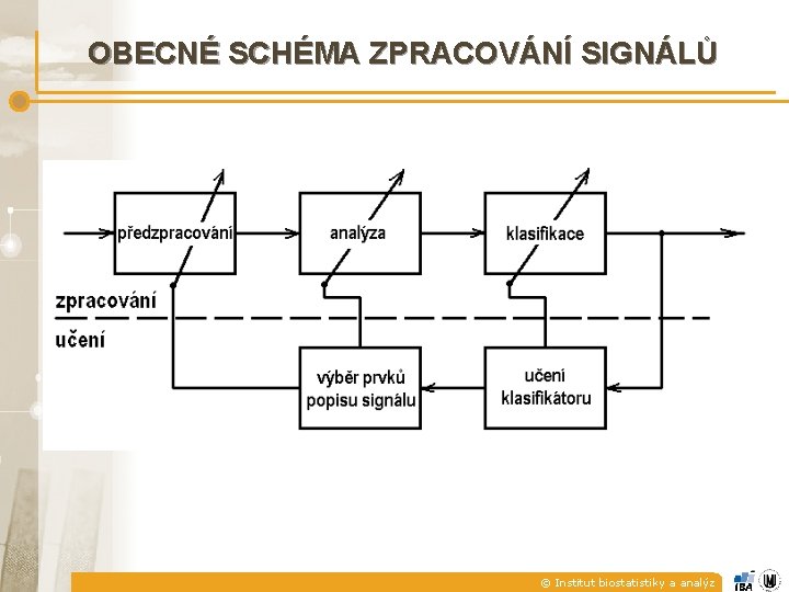 OBECNÉ SCHÉMA ZPRACOVÁNÍ SIGNÁLŮ © Institut biostatistiky a analýz 