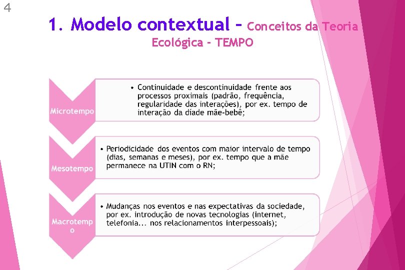 4 1. Modelo contextual – Conceitos da Teoria Ecológica - TEMPO 