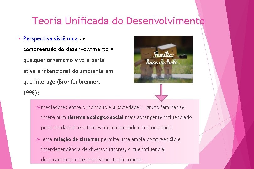 Teoria Unificada do Desenvolvimento ▶ Perspectiva sistêmica de compreensão do desenvolvimento = qualquer organismo