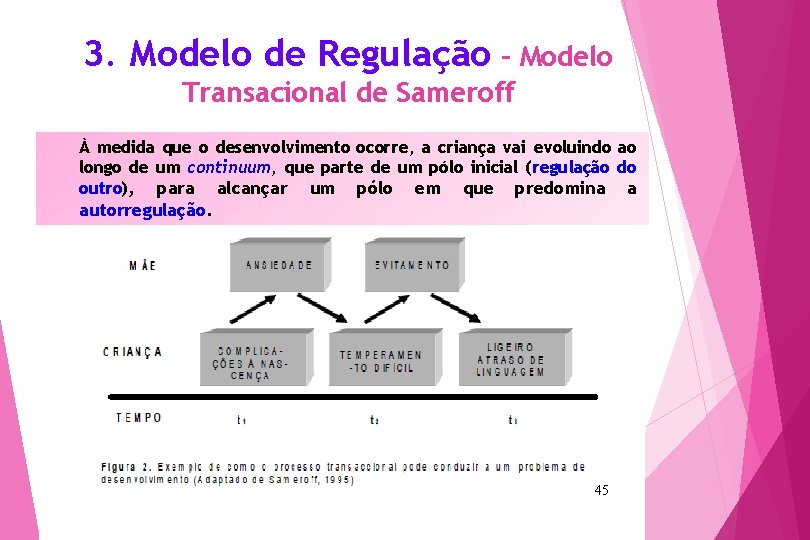 3. Modelo de Regulação – Modelo Transacional de Sameroff À medida que o desenvolvimento