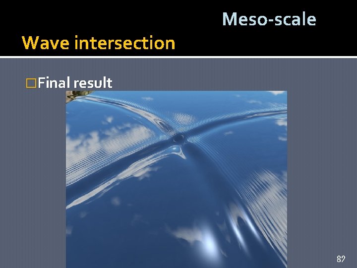 Wave intersection Meso-scale �Final result 82 