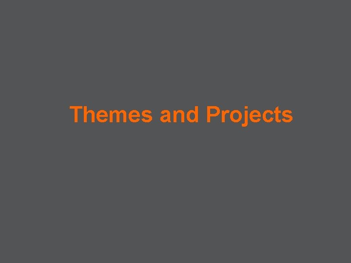 Themes and Projects 