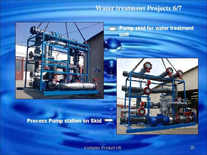 Water treatment Projects 6/7 Pump skid for water treatment unit Process Pump station on