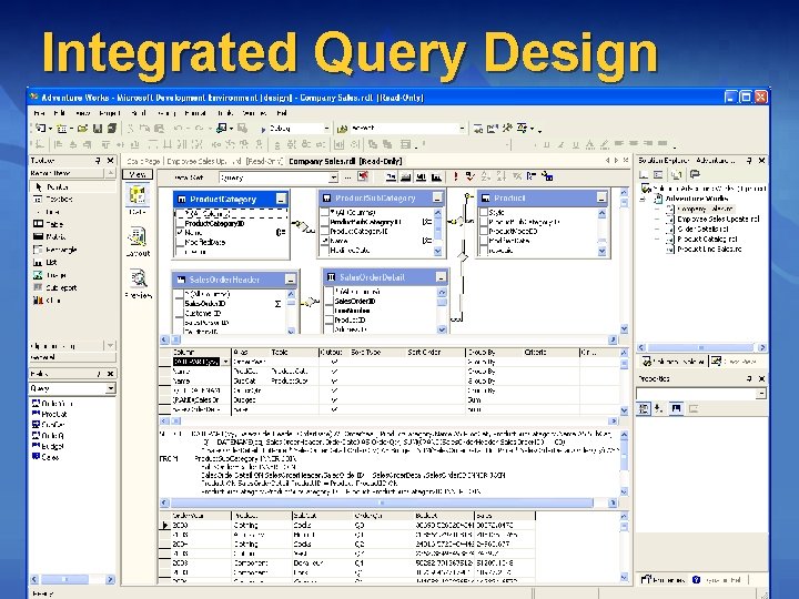 Integrated Query Design 