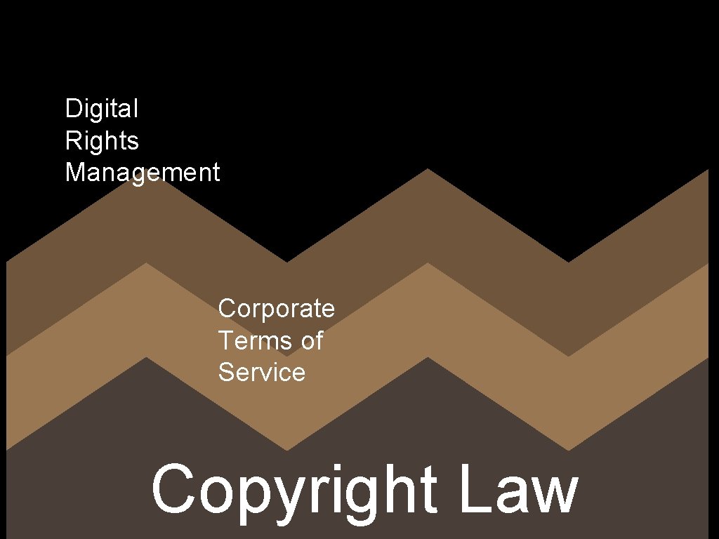 Chart Title Digital Rights Management Corporate Terms of Service Copyright Law 