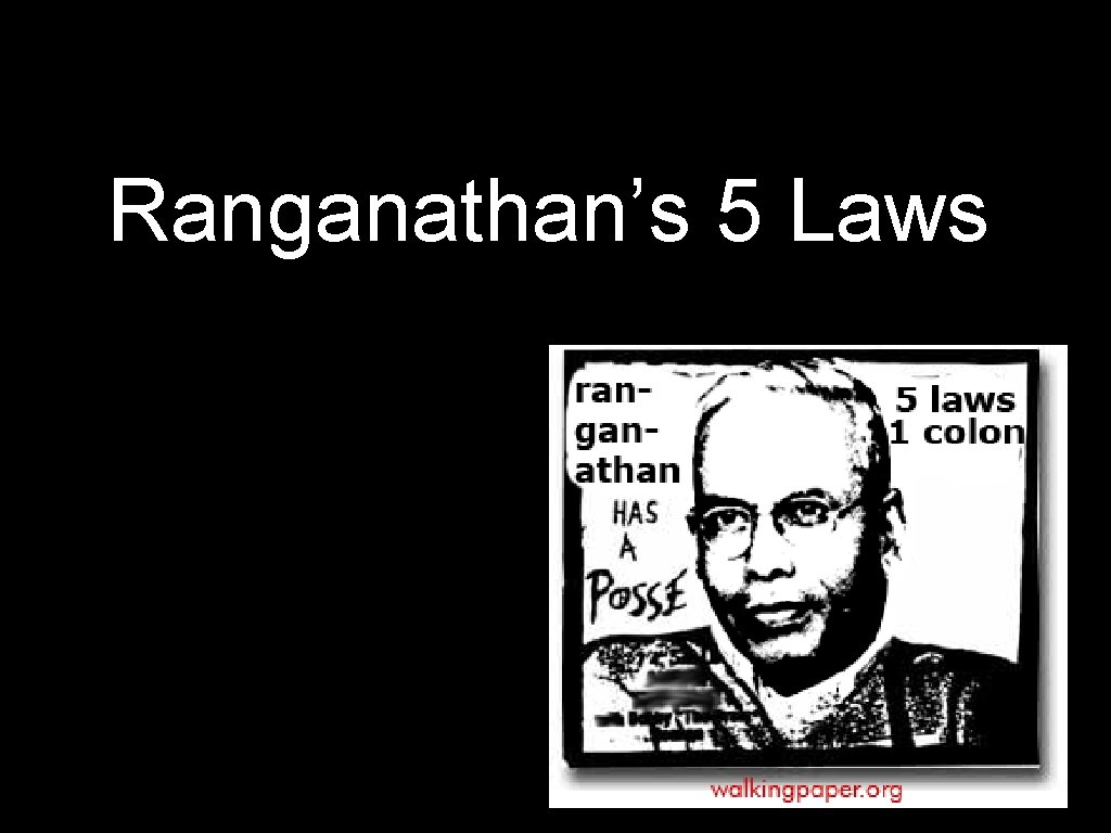 Ranganathan’s 5 Laws 