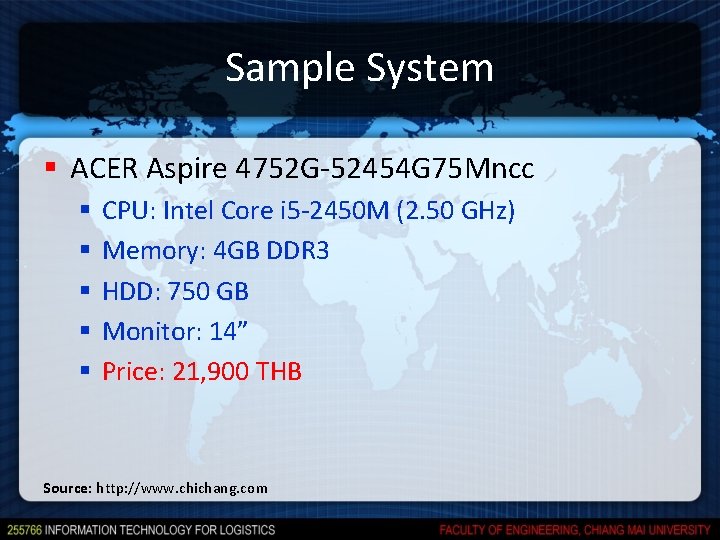 Sample System § ACER Aspire 4752 G-52454 G 75 Mncc § § § CPU: Sample System § ACER Aspire 4752 G-52454 G 75 Mncc § § § CPU: