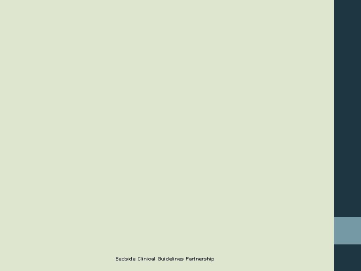 Bedside Clinical Guidelines Partnership Bedside Clinical Guidelines Partnership
