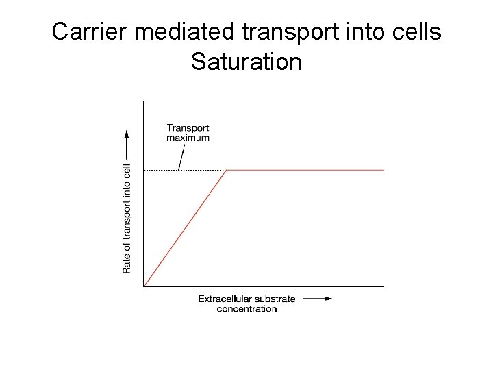 Carrier mediated transport into cells Saturation 