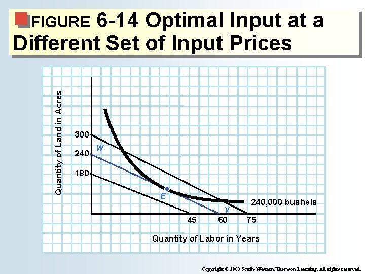 6 -14 Optimal Input at a Different Set of Input Prices Quantity of Land