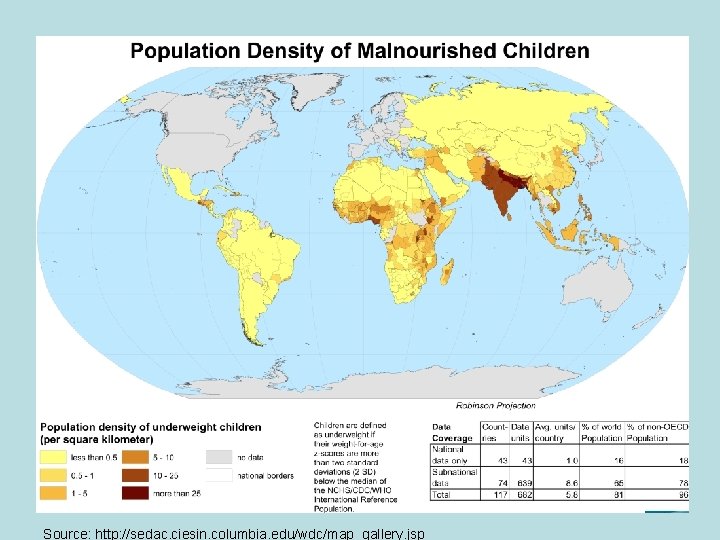 Source: http: //sedac. ciesin. columbia. edu/wdc/map_gallery. jsp 