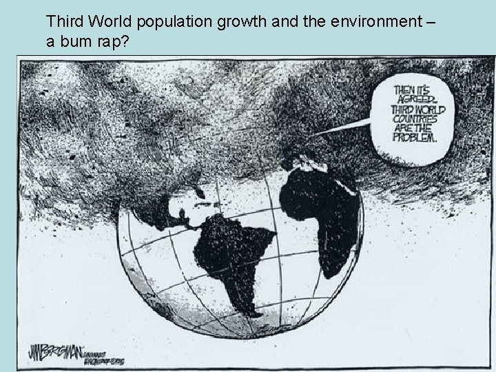 Third World population growth and the environment – a bum rap? 