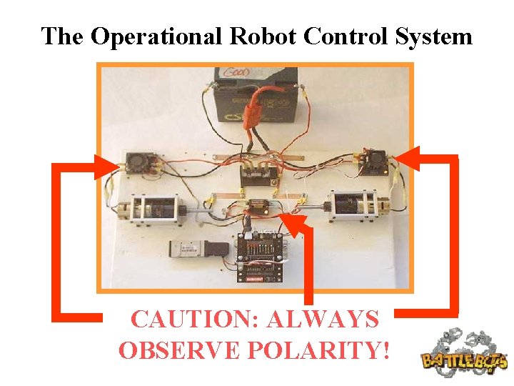 The Operational Robot Control System CAUTION: ALWAYS OBSERVE POLARITY! 