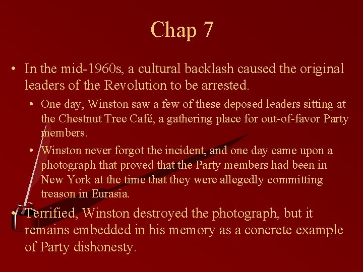Chap 7 • In the mid-1960 s, a cultural backlash caused the original leaders