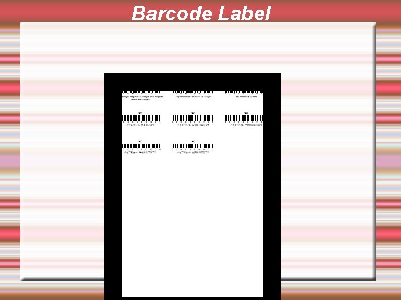 Barcode Label 