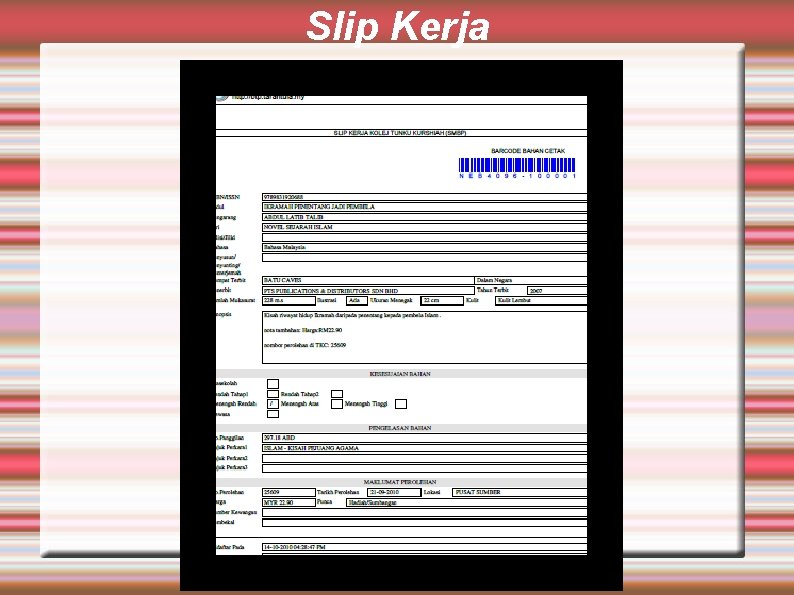 Slip Kerja 