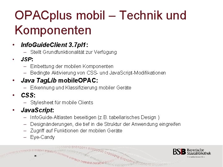 OPACplus mobil – Technik und Komponenten • Info. Guide. Client 3. 7 pl 1:
