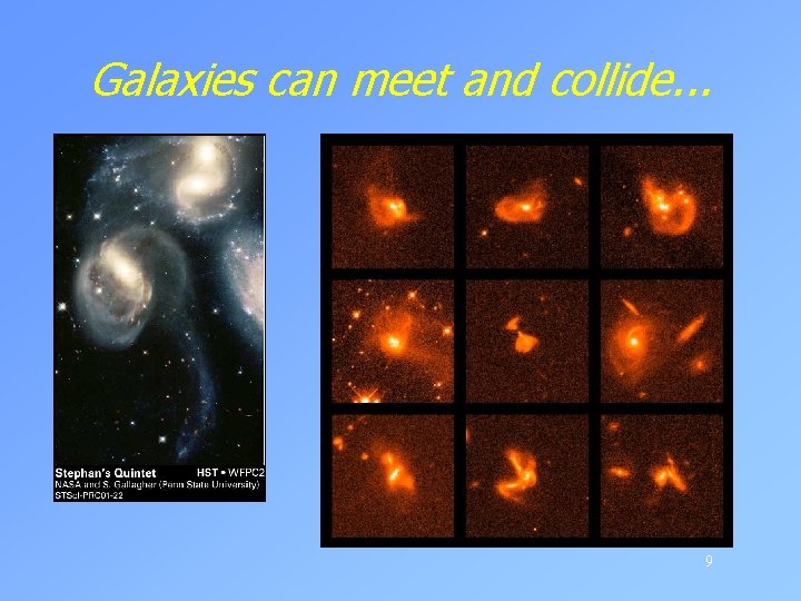 Galaxies can meet and collide. . . 9 