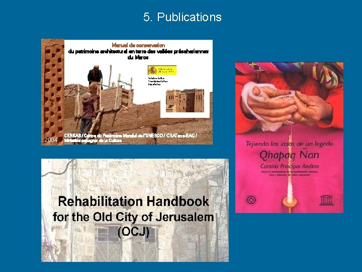 5. Publications Manuel de conservation du patrimoine architectural en terre des vallées présahariennes du