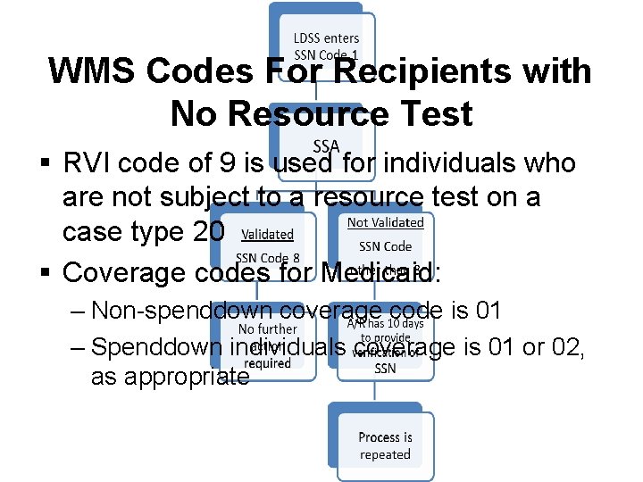 WMS Codes For Recipients with No Resource Test § RVI code of 9 is