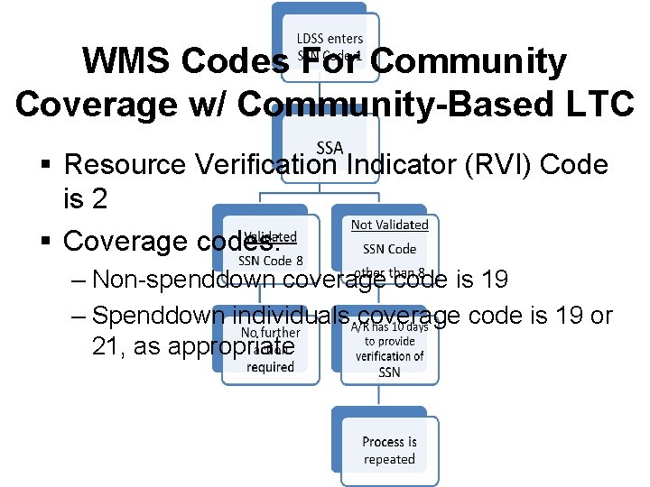 WMS Codes For Community Coverage w/ Community-Based LTC § Resource Verification Indicator (RVI) Code