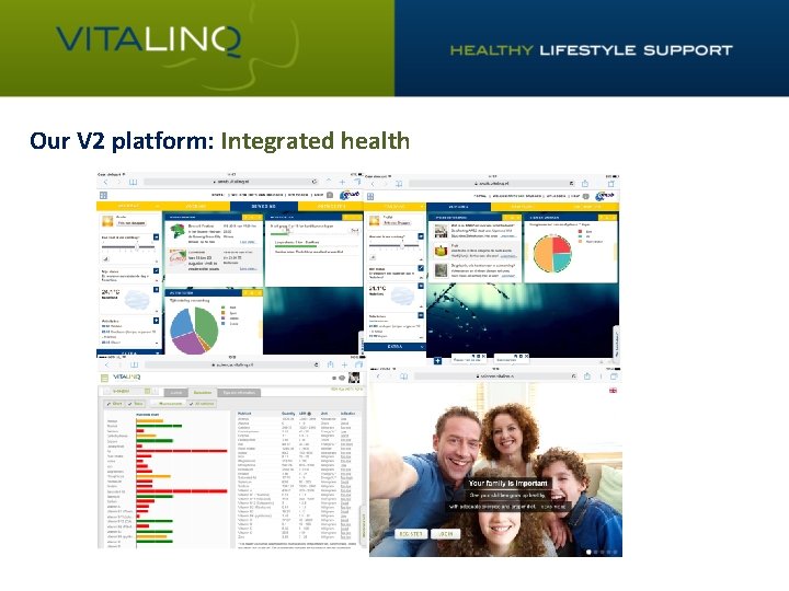 Our V 2 platform: Integrated health 