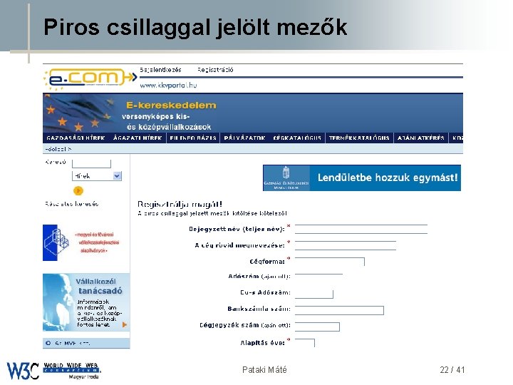 Piros csillaggal jelölt mezők DSD Pataki Máté 22 / 41 