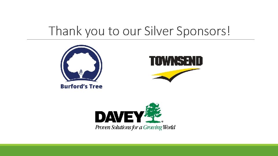 Thank you to our Silver Sponsors! 