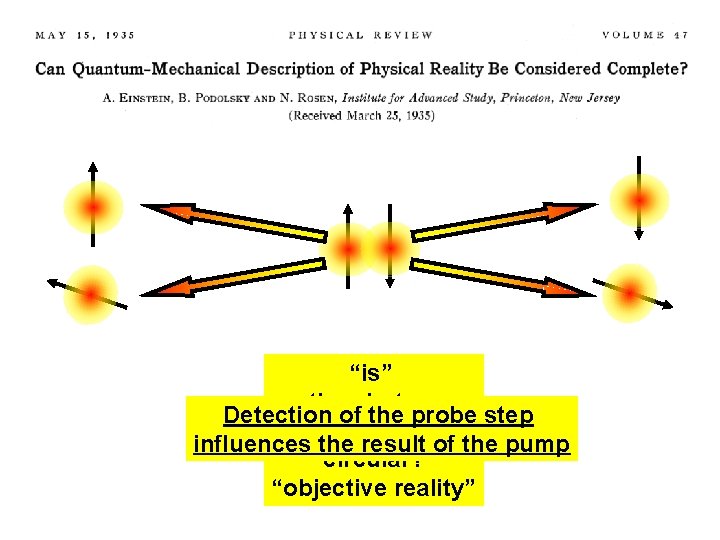 “is” the photon Detection of the probe step linear or influences the result of
