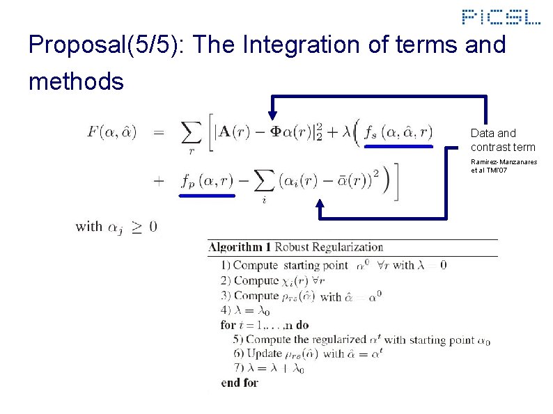 Proposal(5/5): The Integration of terms and methods Data and contrast term Ramirez-Manzanares et al